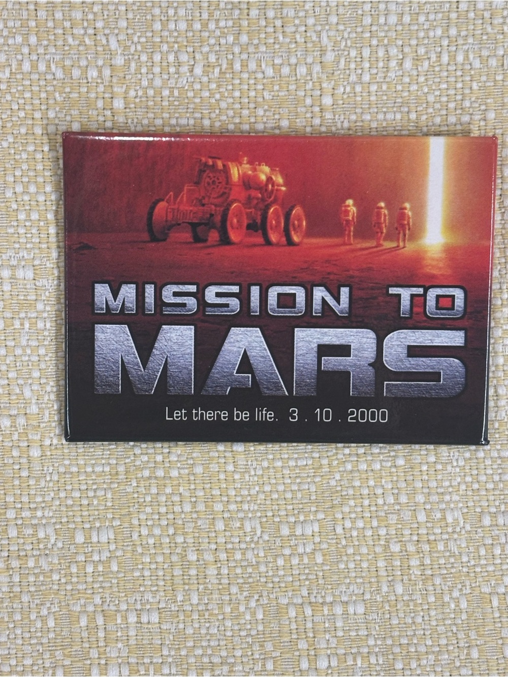 Mission to Mars pin  - Red and Black vintage